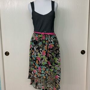 BONGO | Floral Dress (pink belt included)
